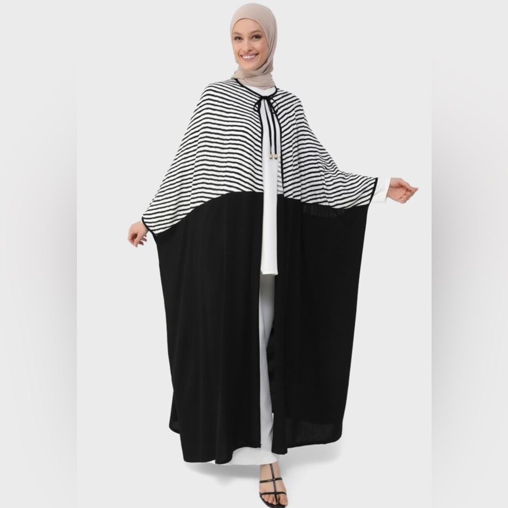 Shein Curve Colorblock Striped Abaya Size 4xl - image 4